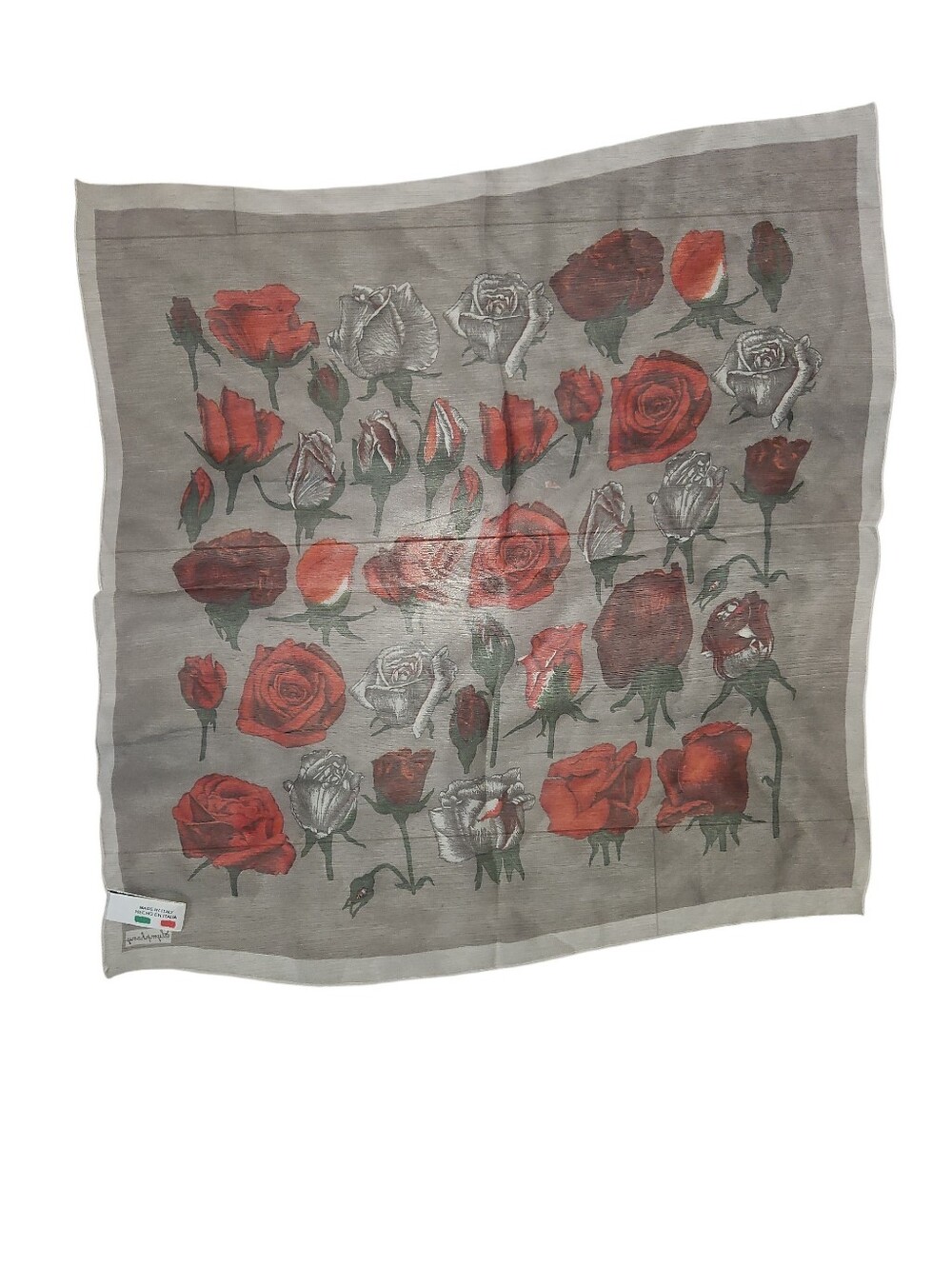 Sympony Silk Small Rose Theme Scarf
